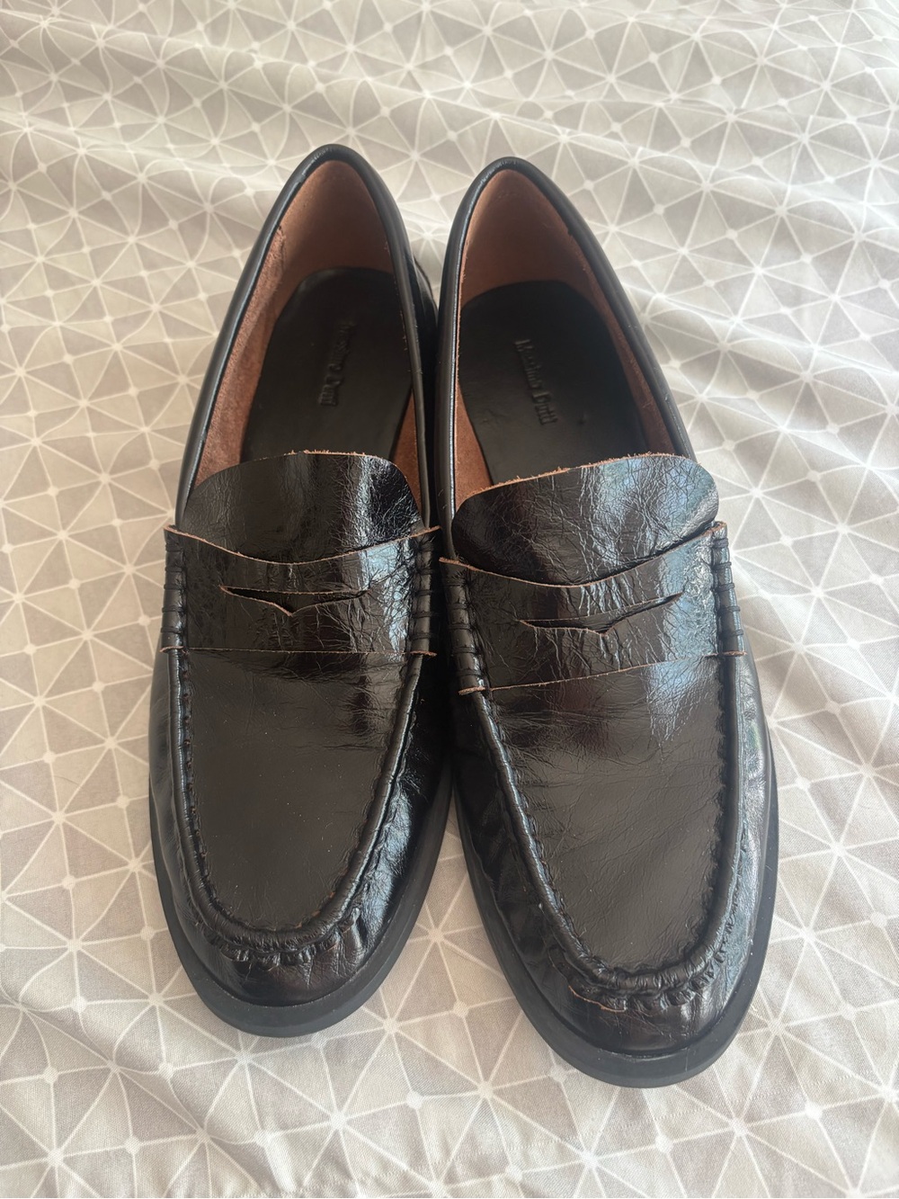 NWT Massimo Dutti Black Leather Loafers - Includes Box & Dust Bag